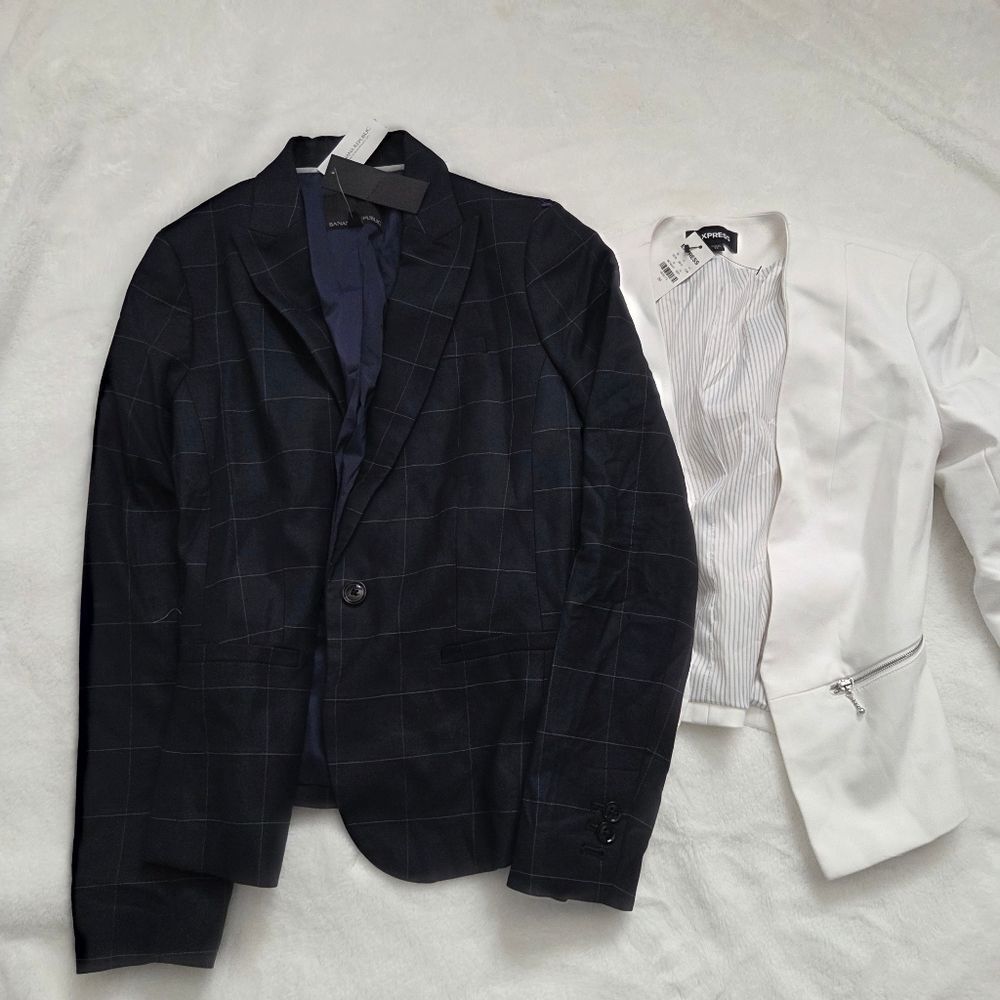 Banana Republic Black and White Blazer Set